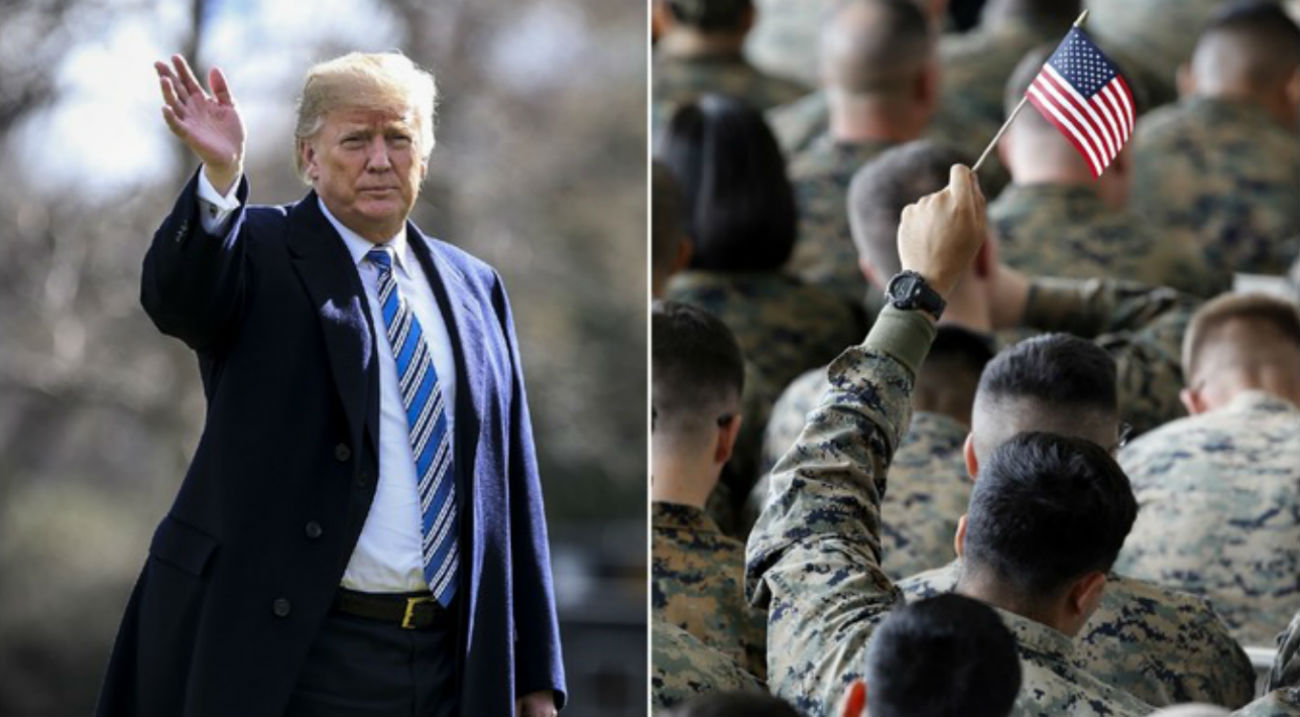 Donald Trump banning transgender troops