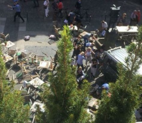 van ploughs into crowd in Muenster