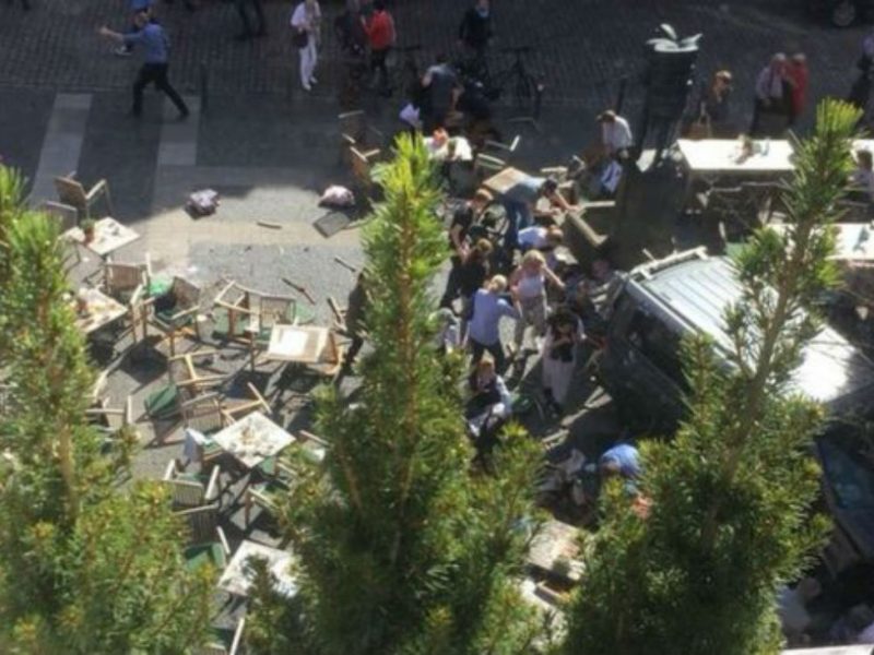van ploughs into crowd in Muenster